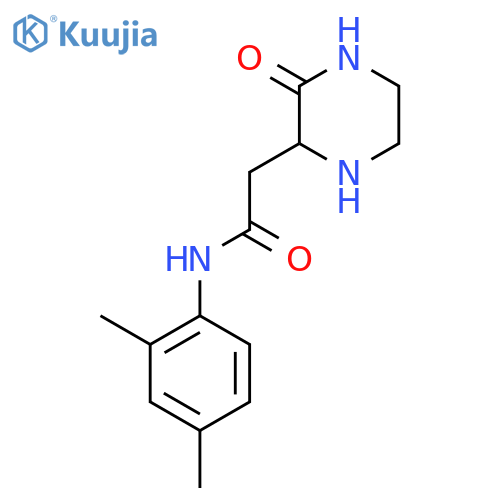 N-(2,4-dimethylphenyl)-2-(3-oxopiperazin-2-yl)acetamide structure
