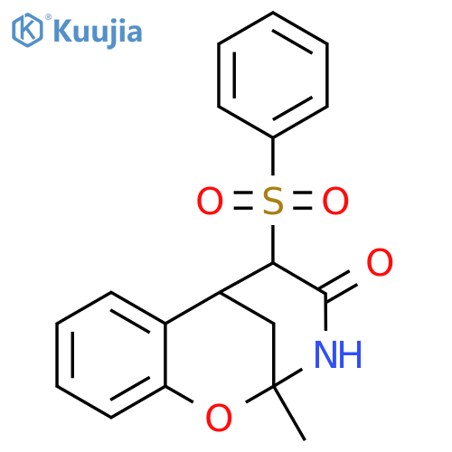 12-(benzenesulfonyl)-9-methyl-8-oxa-10-azatricyclo[7.3.1.0^{2,7}]trideca-2,4,6-trien-11-one structure