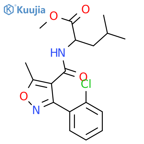 <br>methyl 2-({[3-(2-chlorophenyl)-5-methylisoxazol-4-yl]carbonyl}amino)-4-meth ylpentanoate structure