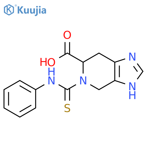 3H-Imidazo[4,5-c]pyridine-6-carboxylic acid, 4,5,6,7-tetrahydro-5-[(phenylamino)thioxomethyl]- structure
