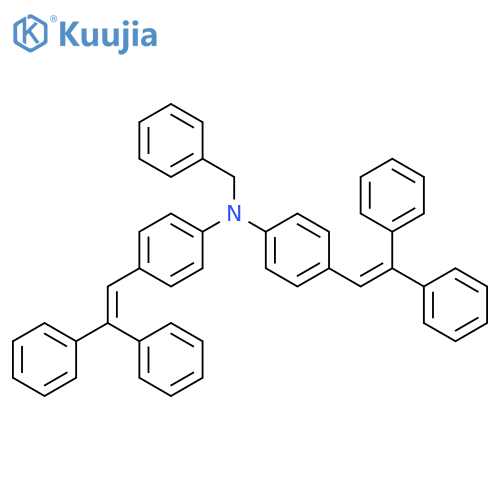 N-benzyl-4-(2,2-diphenylethenyl)-n-[4-(2,2-diphenylethenyl)phenyl]aniline structure