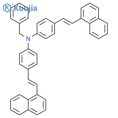 Benzenemethanamine, N,N-bis[4-[2-(1-naphthalenyl)ethenyl]phenyl]- structure