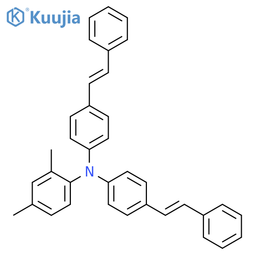 Benzenamine, 2,4-dimethyl-N,N-bis[4-(2-phenylethenyl)phenyl]- structure