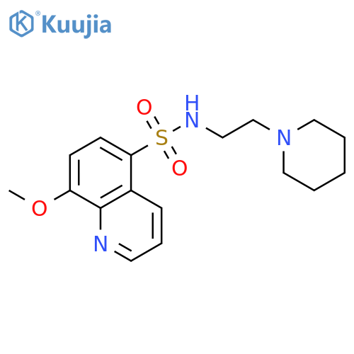 5-Quinolinesulfonamide, 8-methoxy-N-[2-(1-piperidinyl)ethyl]- structure