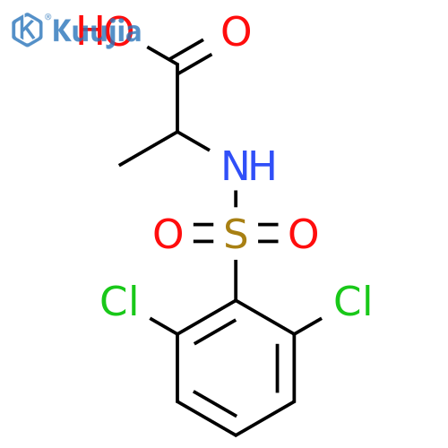 2-(2,6-dichlorobenzenesulfonamido)propanoic acid structure