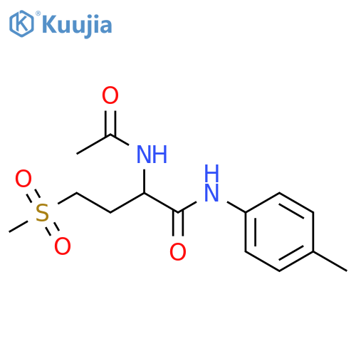 2-acetamido-4-methanesulfonyl-N-(4-methylphenyl)butanamide structure