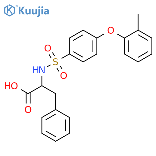 2-[4-(2-methylphenoxy)benzenesulfonamido]-3-phenylpropanoic acid structure