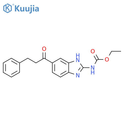 Carbamic acid, [5-(1-oxo-3-phenylpropyl)-1H-benzimidazol-2-yl]-, ethyl ester structure