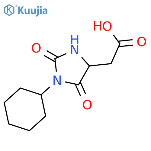 (1-Cyclohexyl-2,5-dioxoimidazolidin-4-yl)acetic Acid structure