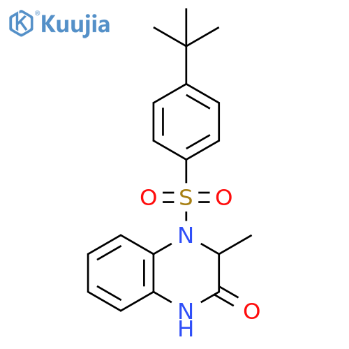4-(4-tert-butylbenzenesulfonyl)-3-methyl-1,2,3,4-tetrahydroquinoxalin-2-one structure