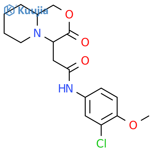 N-(3-Chloro-4-methoxyphenyl)octahydro-3-oxo-Pyrido2,1-c1,4oxazine-4-acetamide structure