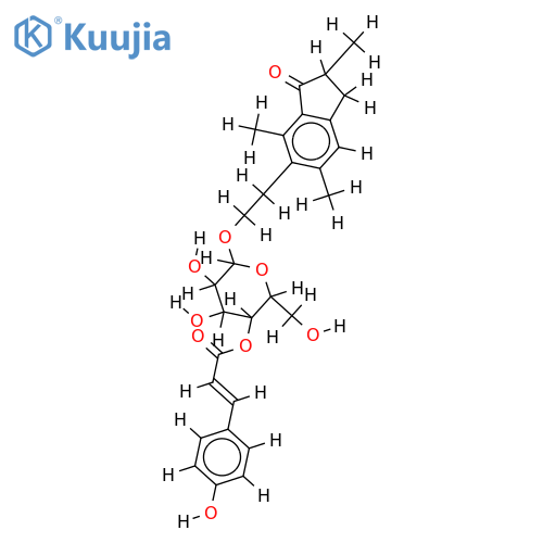 (2R)-pterosin B 14-O-beta-(4'-p-coumaroyl)-glucopyranoside structure