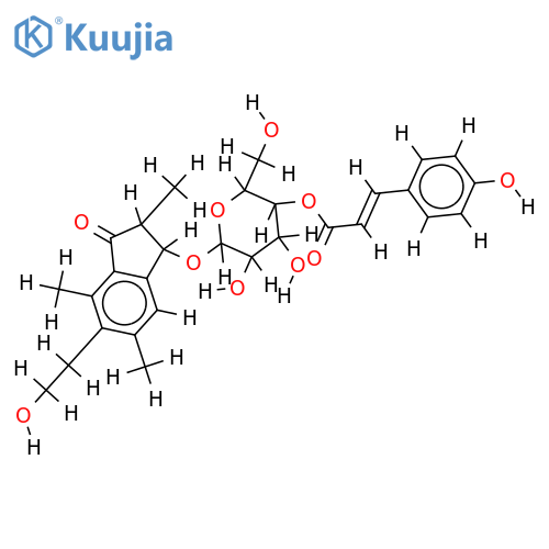 (2S,3S)-pterosin C 3-O-beta-(4'-p-coumaroyl)-glucopyranoside structure