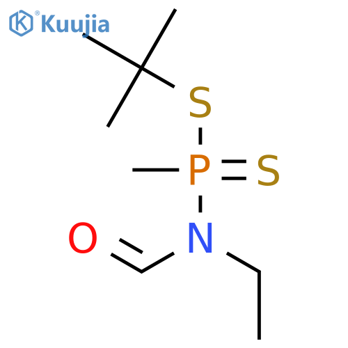 Phosphonamidodithioic acid, N-ethyl-N-formyl-P-methyl-, 1,1-dimethylethyl ester structure