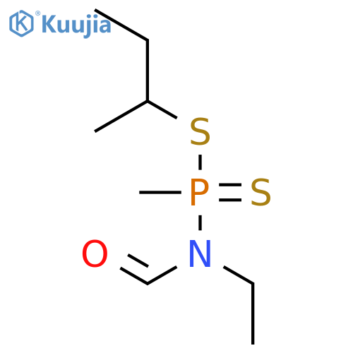 Phosphonamidodithioic acid, N-ethyl-N-formyl-P-methyl-, 1-methylpropyl ester structure