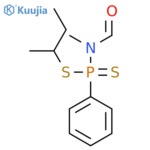 Phosphonamidodithioic acid, N-formyl-N-methyl-P-phenyl-, 1-methylpropyl ester structure