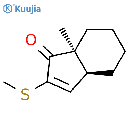 1H-Inden-1-one, 3a,4,5,6,7,7a-hexahydro-7a-methyl-2-(methylthio)-, cis- structure