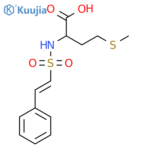 4-(Methylsulfanyl)-2-(2-phenylethenesulfonamido)butanoic acid structure