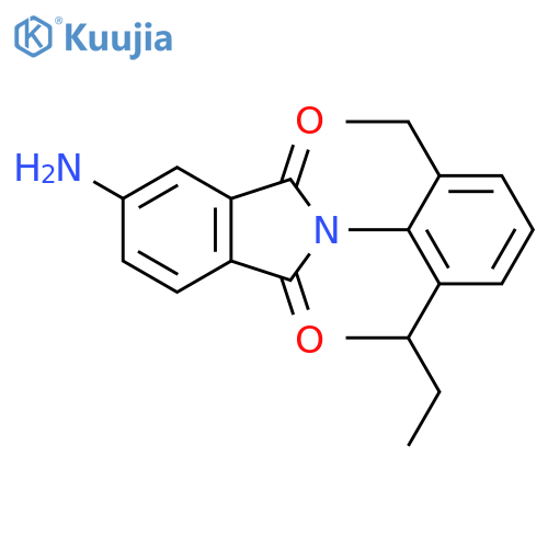 1H-Isoindole-1,3(2H)-dione,5-amino-2-[2-ethyl-6-(1-methylpropyl)phenyl]- structure
