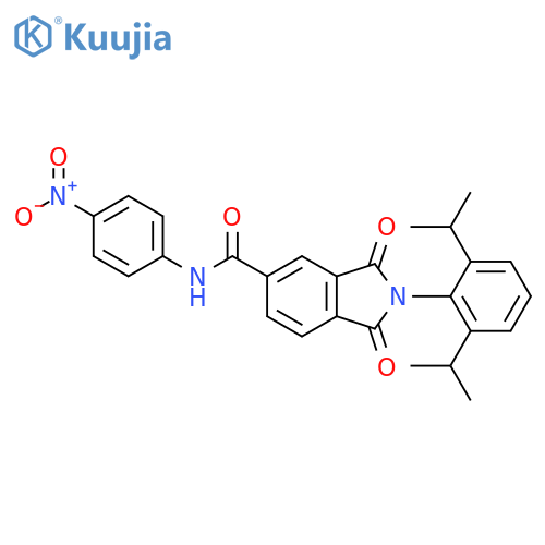 1H-Isoindole-5-carboxamide,2-[2,6-bis(1-methylethyl)phenyl]-2,3-dihydro-N-(4-nitrophenyl)-1,3-dioxo- structure