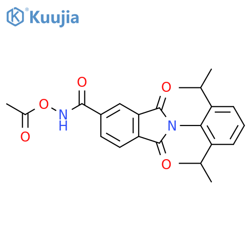 1H-Isoindole-5-carboxamide,N-(acetyloxy)-2-[2,6-bis(1-methylethyl)phenyl]-2,3-dihydro-1,3-dioxo- structure