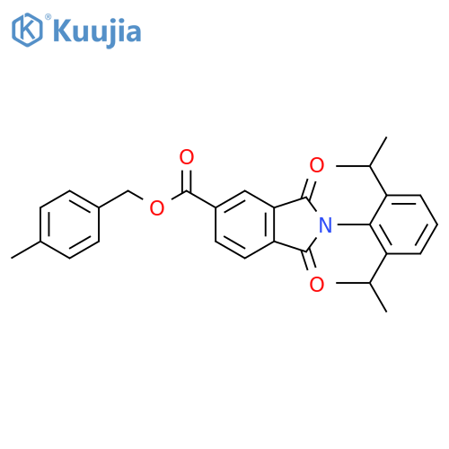 1H-Isoindole-5-carboxylic acid,2-[2,6-bis(1-methylethyl)phenyl]-2,3-dihydro-1,3-dioxo-,(4-methylphenyl)methyl ester structure
