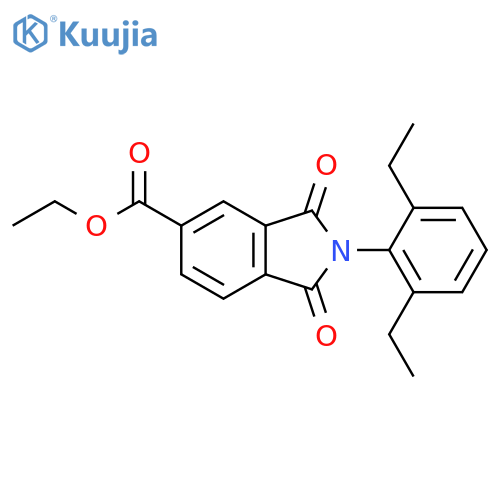 1H-Isoindole-5-carboxylic acid,2-(2,6-diethylphenyl)-2,3-dihydro-1,3-dioxo-, ethyl ester structure
