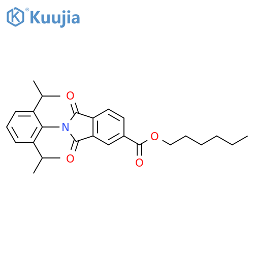 1H-Isoindole-5-carboxylic acid,2-[2,6-bis(1-methylethyl)phenyl]-2,3-dihydro-1,3-dioxo-, hexyl ester structure