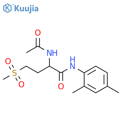 N-(2,4-dimethylphenyl)-2-acetamido-4-methanesulfonylbutanamide structure