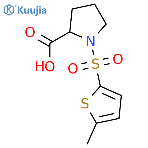 1-[(5-methylthien-2-yl)sulfonyl]pyrrolidine-2-carboxylic acid structure