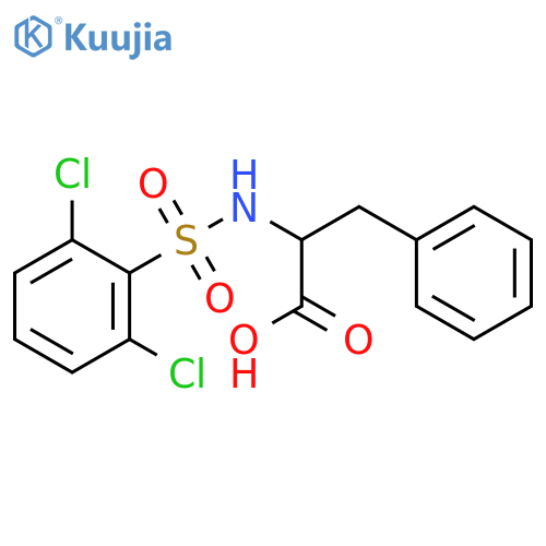 2-(2,6-dichlorobenzenesulfonamido)-3-phenylpropanoic acid structure