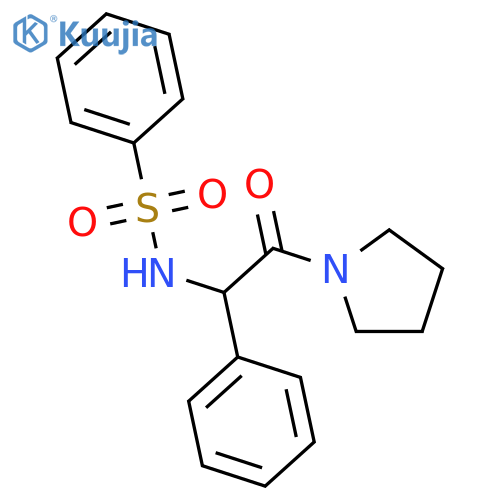 N-(2-oxo-1-phenyl-2-pyrrolidin-1-ylethyl)benzenesulfonamide structure