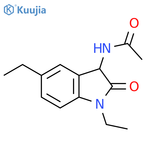N-(1,5-diethyl-2-oxo-2,3-dihydro-1h-indol-3-yl)acetamide structure