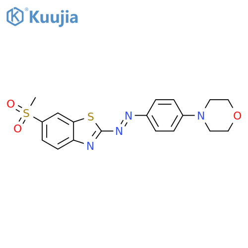 Benzothiazole, 6-(methylsulfonyl)-2-[[4-(4-morpholinyl)phenyl]azo]- structure