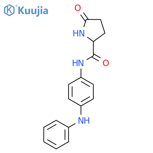 N-(4-Anilinophenyl)-5-oxoprolinamide structure