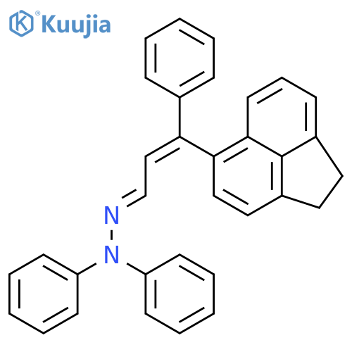 2-Propenal, 3-(1,2-dihydro-5-acenaphthylenyl)-3-phenyl-, diphenylhydrazone structure