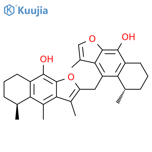 Naphtho[2,3-b]furan-9-ol,5,6,7,8-tetrahydro-3,4,5-trimethyl-2-[[(5S)-5,6,7,8-tetrahydro-9-hydroxy-3,5-dimethylnaphtho[2,3-b]furan-4-yl]methyl]-,(5S)- structure