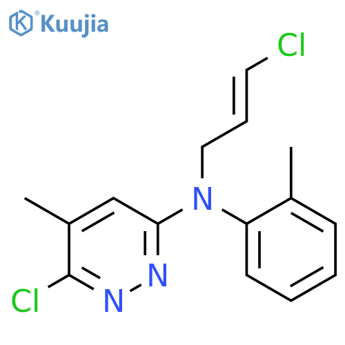 3-Pyridazinamine, 6-chloro-N-(3-chloro-2-propenyl)-5-methyl-N-(2-methylphenyl)- structure