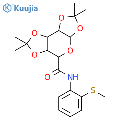4,4,11,11-tetramethyl-N-[2-(methylsulfanyl)phenyl]-3,5,7,10,12-pentaoxatricyclo[7.3.0.0^{2,6}]dodecane-8-carboxamide structure