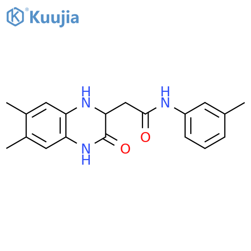 2-(6,7-dimethyl-3-oxo-1,2,3,4-tetrahydroquinoxalin-2-yl)-N-(3-methylphenyl)acetamide structure