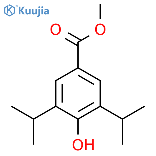 Benzoic acid, 4-hydroxy-3,5-bis(1-methylethyl)-, methyl ester structure