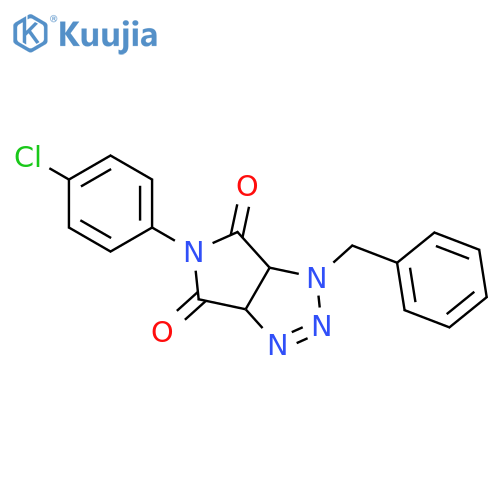 1-benzyl-5-(4-chlorophenyl)-1H,3aH,4H,5H,6H,6aH-pyrrolo[3,4-d][1,2,3]triazole-4,6-dione structure