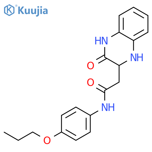 2-(3-oxo-1,2,3,4-tetrahydroquinoxalin-2-yl)-N-(4-propoxyphenyl)acetamide structure