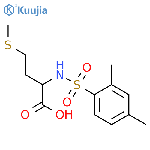 2-(2,4-dimethylbenzenesulfonamido)-4-(methylsulfanyl)butanoic acid structure