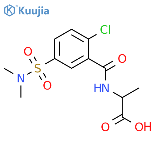 2-{2-Chloro-5-(dimethylsulfamoyl)phenylformamido}propanoic Acid structure
