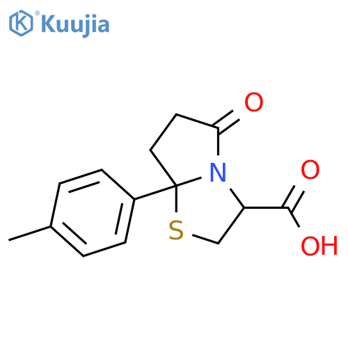 7a-(4-methylphenyl)-5-oxo-hexahydropyrrolo2,1-b1,3thiazole-3-carboxylic acid structure