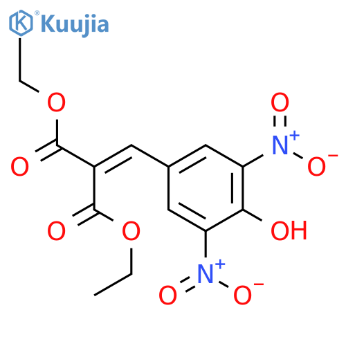 Propanedioic acid,2-[(4-hydroxy-3,5-dinitrophenyl)methylene]-, 1,3-diethyl ester structure
