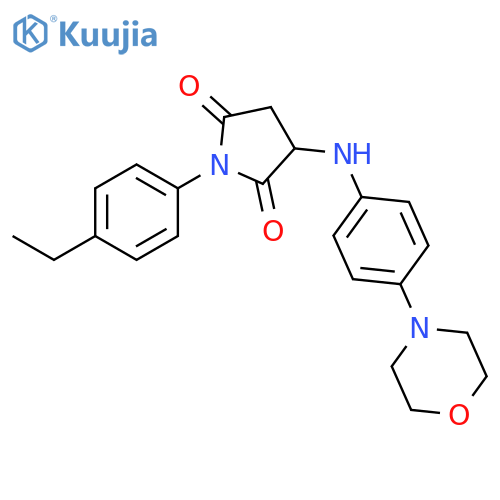 1-(4-ethylphenyl)-3-{[4-(morpholin-4-yl)phenyl]amino}pyrrolidine-2,5-dione structure