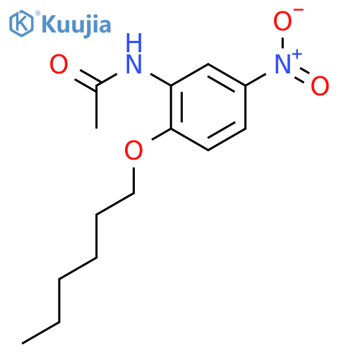 N-(2-hexoxy-5-nitrophenyl)acetamide structure