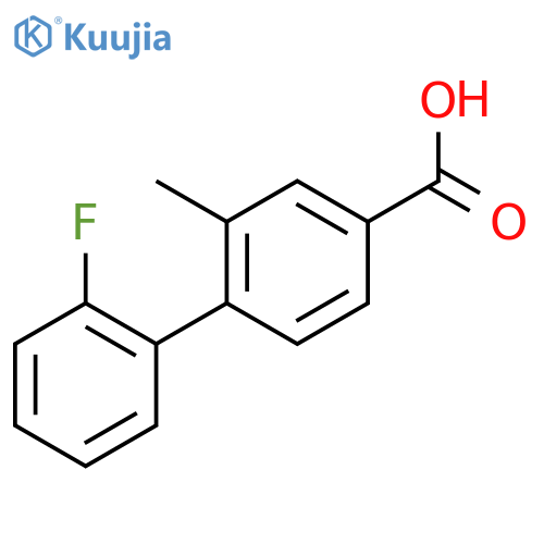 4-(2-fluorophenyl)-3-methylbenzoic Acid structure
